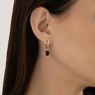 Серьги из золочёного серебра с гранатами SOKOLOV 92023167  вставка, фото 3