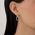 Серьги из серебра с кристальной тканью Diamant 94-120-02351-1  вставка   коллекц. SOKOLOV эксклюзивно для, фото 3