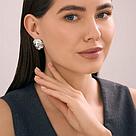 Серьги из серебра с фианитами 94027138 вставка, фото 4