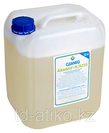 Жидкое высокощелочное моющее ср-во т.м. CLEANEQ серии Alkadem N/A220 для посудом. машин, 12 кг