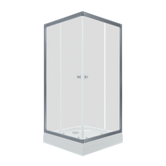 ДШ "Вента-Хром-Вельвет" 90х90, квадрат КС135    без поддона