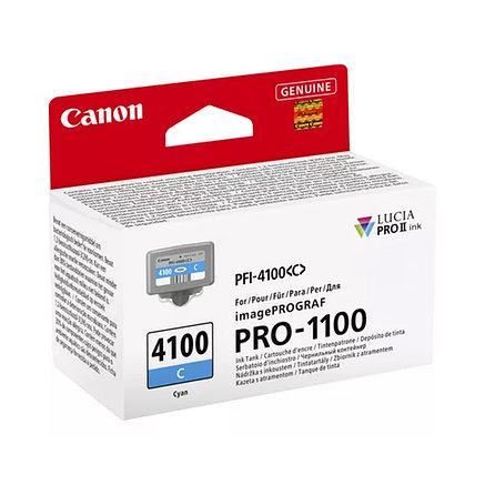 Чернильный картридж Canon PFI-4100 Cyan 2-027029 6778C001AA, фото 3