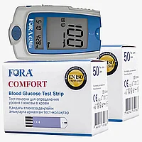 Набор FORA COMFORT Глюкометр + Тест-полоски для определения уровня глюкозы в крови 2шт по 50п