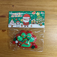 Сквиш "Кошачья лапка - Merry Christmas". Игрушка-антистресс "Кошачья лапы". Лапки. Мялка. Красно-зеленая.