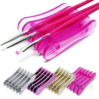 Подставка для кистей и пилок, прозрачная