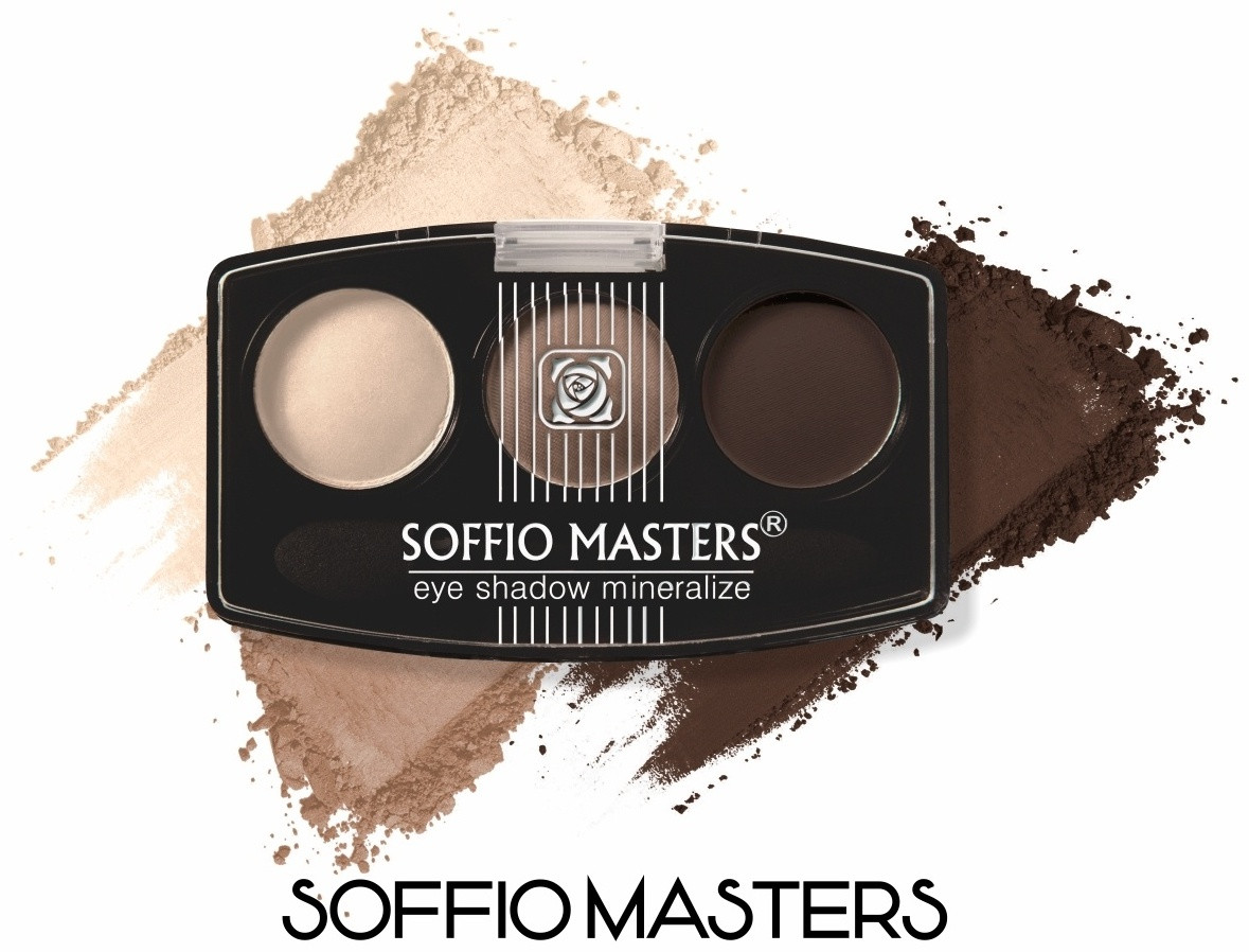 ART SOFFIO тени прессованные MASTERS 15 Fashion Brown модный коричневый