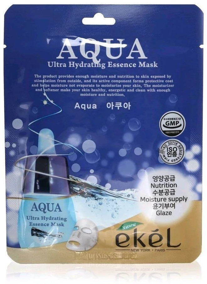 Маска для лица EKEL тканевая Aqua Ultra Hydrating 1 шт
