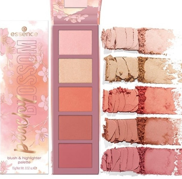 Essence Peachy Blossom румяна, хайлайтер 01