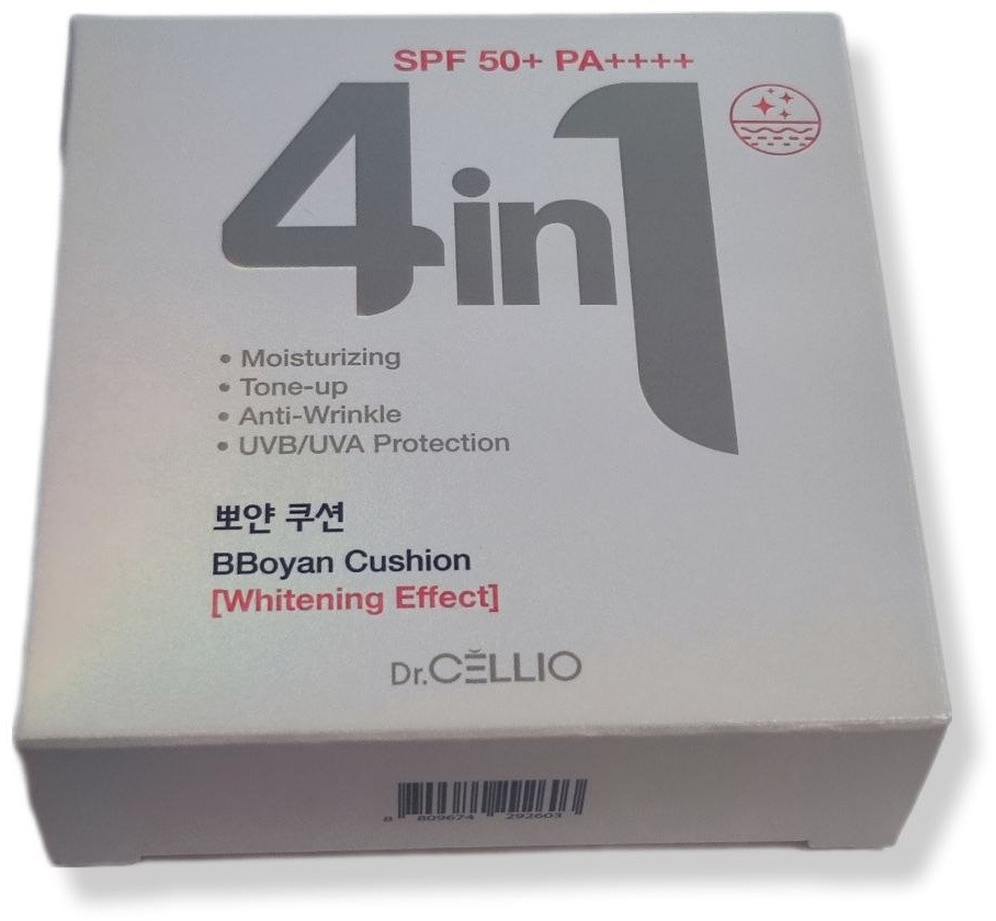 Dr.Cellio 4 in 1 Bboyan Cushion Whitening кушон 21 Light Beige 13 мл