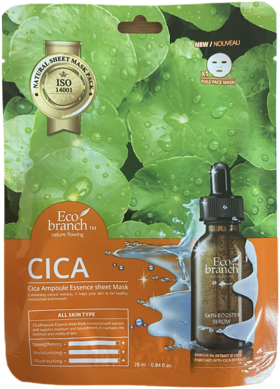 Маска для лица Eco branch тканевая Cica 1 шт, фото 1