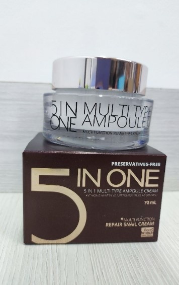 Eco branch крем 5 IN 1 MULTI TYPE AMPOULE CREAM для лица 70 мл
