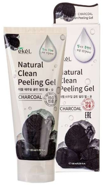 EKEL пилинг Natural Clean Peeling Gel с древесным углем 180 мл, фото 1