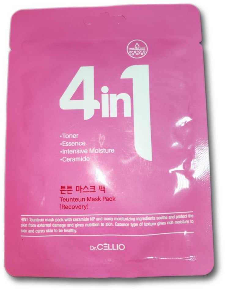 Маска для лица Dr.Cellio тканевая Teunteun Mask Pack Recovery 1 шт, фото 1