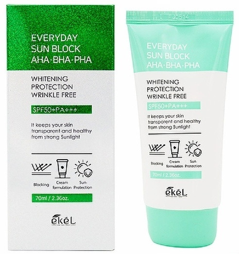 EKEL дневной крем Everyday Sun Block SPF50+ для лица 70 мл