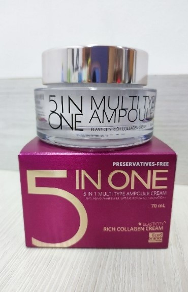 Eco branch крем 5 IN 1 MULTI TYPE AMPOULE CREAM для лица 70 мл