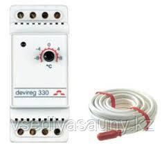 Терморегулятор Devireg 330, -10-C+10C с датчиком на проводе, 16А