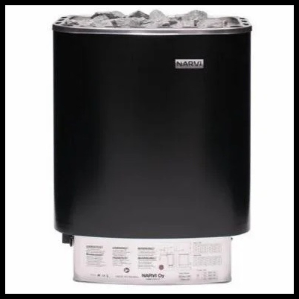 Электрическая печь для финской сауны Narvi NM 600 Black (со встроенным пультом управления, мощность = 6 кВт)