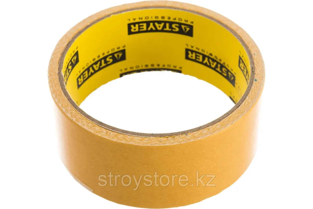 Лента двухсторонняя клейкая, на тканевой основе, STAYER PROFESSIONAL 38 мм, 5 м