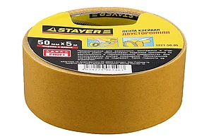 Лента двухсторонняя клейкая, на полипропиленовой основе, STAYER MASTER 50 мм, 5 м