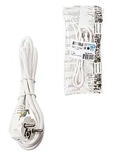 Шнур сетевой с вилкой ПВС 3x0,75мм2 3м с/з белый TDM (SQ1305-0076) Шнур сетевой с вилкой