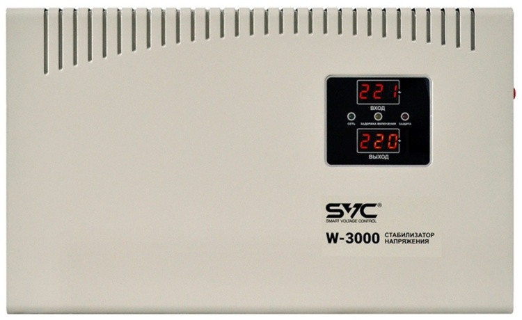 Стабилизатор SVC W-3000, 3000VA/3000W, Led, 140-260V