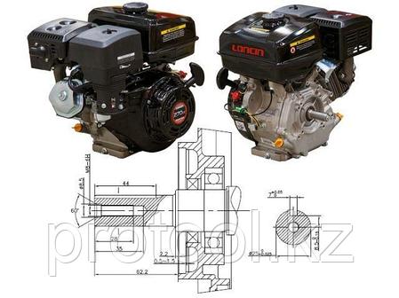Двигатель бензиновый LONCIN G270F (цилиндрический вал диам. 25 мм.) (Макс. мощность: 9 л.с; Цилиндр. вал д.25, фото 3