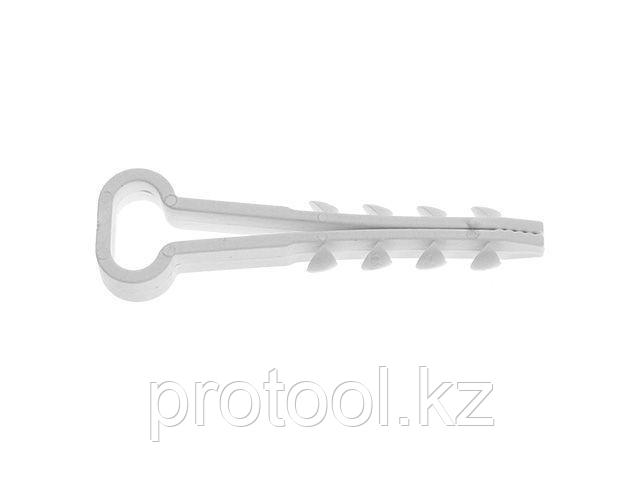 Дюбель-хомут для прямоугольного кабеля 14х6 мм белый (100 шт в пакете) STARFIX (STARFIX) (SM-86564-100)