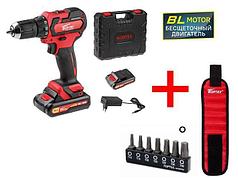 Аккум. дрель-шуруповерт WORTEX BD 1815 DLi в чем.+ АКЦИЯ! (Набор бит и напульсник WORTEX в подарок!) (WORTEX)