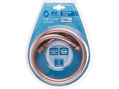 Шланг душевой, PVC, 1/2" г-г 150 см, розовое золото, AV Engineering (Гайка латунь, 10 бар) (AV Engineering)