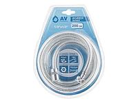 Шланг душевой, PVC, 1/2" г-г 200 см, хром, AV Engineering (Гайка латунь) (AV Engineering) (AVSSS-051)