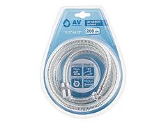 Шланг душевой, PVC, 1/2" г-г 200 см, хром, AV Engineering (Гайка латунь) (AV Engineering) (AVSSS-051)