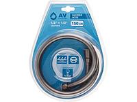 Шланг душевой, PVC, 1/2" г-г 150 см, графит, AV Engineering (Гайка латунь, 10 бар) (AV Engineering)