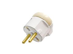 Вилка угловая с откидывающимся ушком (с/з, 16А, 250В) белая, Bylectrica (BYLECTRICA) (В16-363)