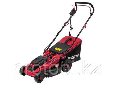 Газонокосилка электрическая WORTEX LM 3816 1600 Вт, шир.38 см (выс. 30-75 мм, травосборник 42 л) (WORTEX), фото 1