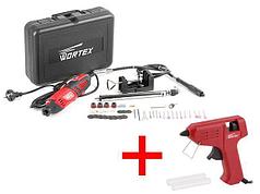 Гравер электрический WORTEX MG 3218 E в чем. + аксессуары+АКЦИЯ (В ПОДАРОК Пистолет клеевой WORTEX GG 0710-1 в