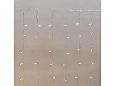 Гирлянда "Дождь" 2х1,5 м, 15 нитей, 10LED/нить, IP44, прозрачный ПВХ, цвет свечения теплый белый (мерцающий