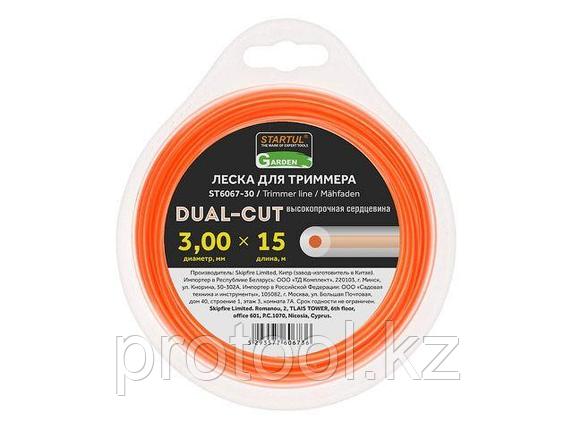 Леска ф 3.0 мм х 15 м кругл. сеч. DUAL-CUT STARTUL GARDEN (с высокопрочной сердцевиной) (STARTUL) (ST6067-30), фото 1