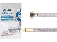 Подводка гибкая, ПВХ, иголка м10 длинная - гайка 1/2" 60 см AV Engineering (16 Bar, 100°С, в пакете) (AV