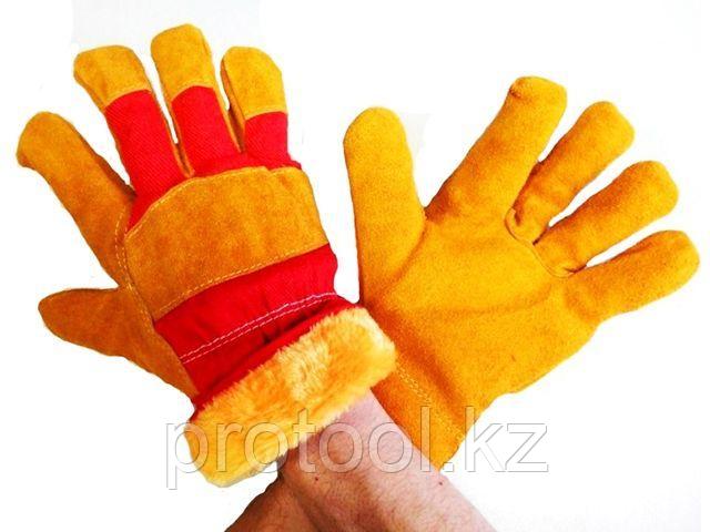 Перчатки спилковые комбинированные иск. мех. TR-725 (TR-725)