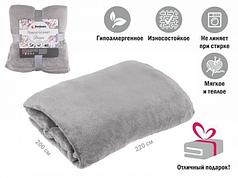 Покрывало флисовое 200x220 см., светло-серое, серия Dream, PERFECTO LINEA (PERFECTO LINEA) (60-200222)