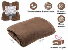 Покрывало флисовое 200x220 см., коричневое, серия Dream, PERFECTO LINEA (PERFECTO LINEA) (60-200223)