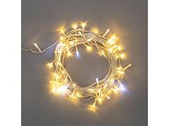 Гирлянда "Нить" 10м, 75LED, IP44, прозрачный ПВХ, цвет свечения теплый белый (Тип питания: 230В. Мерцающий