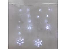 Гирлянда со снежинками "Бахрома" 2,4х0,9 м 150LED цвет свечения белый NEON-NIGHT (С контроллером, 8 режимов., фото 3