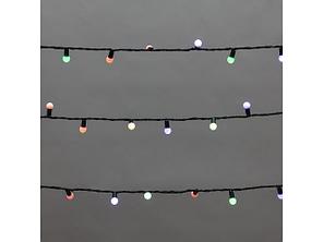 Гирлянда "Мультишарики" 20 м, 200LED, IP44, зеленый провод, свечение мульти (RG/RB) NEON-NIGHT (Тип питания:, фото 1