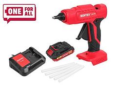 Аккум. клеевой пистолет WORTEX CGG 1118 в кор. ALL1 с акб и з/у МЕГА АКЦИЯ (WORTEX) (1334529)