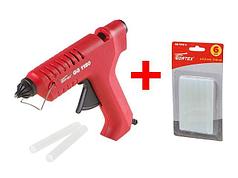 Пистолет клеевой WORTEX GG 1180 в блистере + 2 клеевых стержня + АКЦИЯ! (Клеевые стержни WORTEX (универс.,