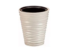 Кашпо ДЮНА D340мм H385мм 9/19,5л со вставкой (кремовый) IDEA (IDEA) (М3401)