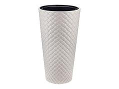 Кашпо РОТАНГ D340мм H630мм 9/42л со вставкой (кремовый) IDEA (IDEA) (М3407)