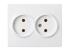 Розетка 2-ая (скрытая, б/з) белая, Мастер, BYLECTRICA (без рамки) (BYLECTRICA) (РС16-0041)