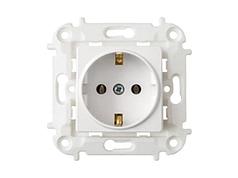 Розетка 1-ая (скрытая, с/з) белая, Мастер, BYLECTRICA (BYLECTRICA) (РС16-1002)